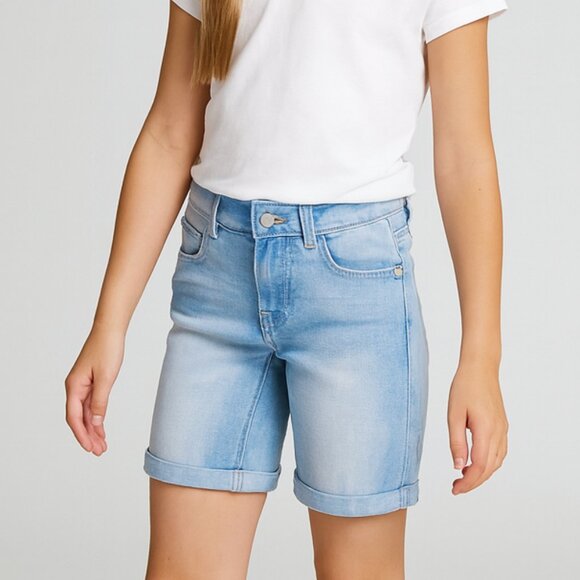 Epic Threads Denim Bermuda Shorts Cuffed Zip Button Closure Medium Wash Blue 10 - Picture 1 of 11